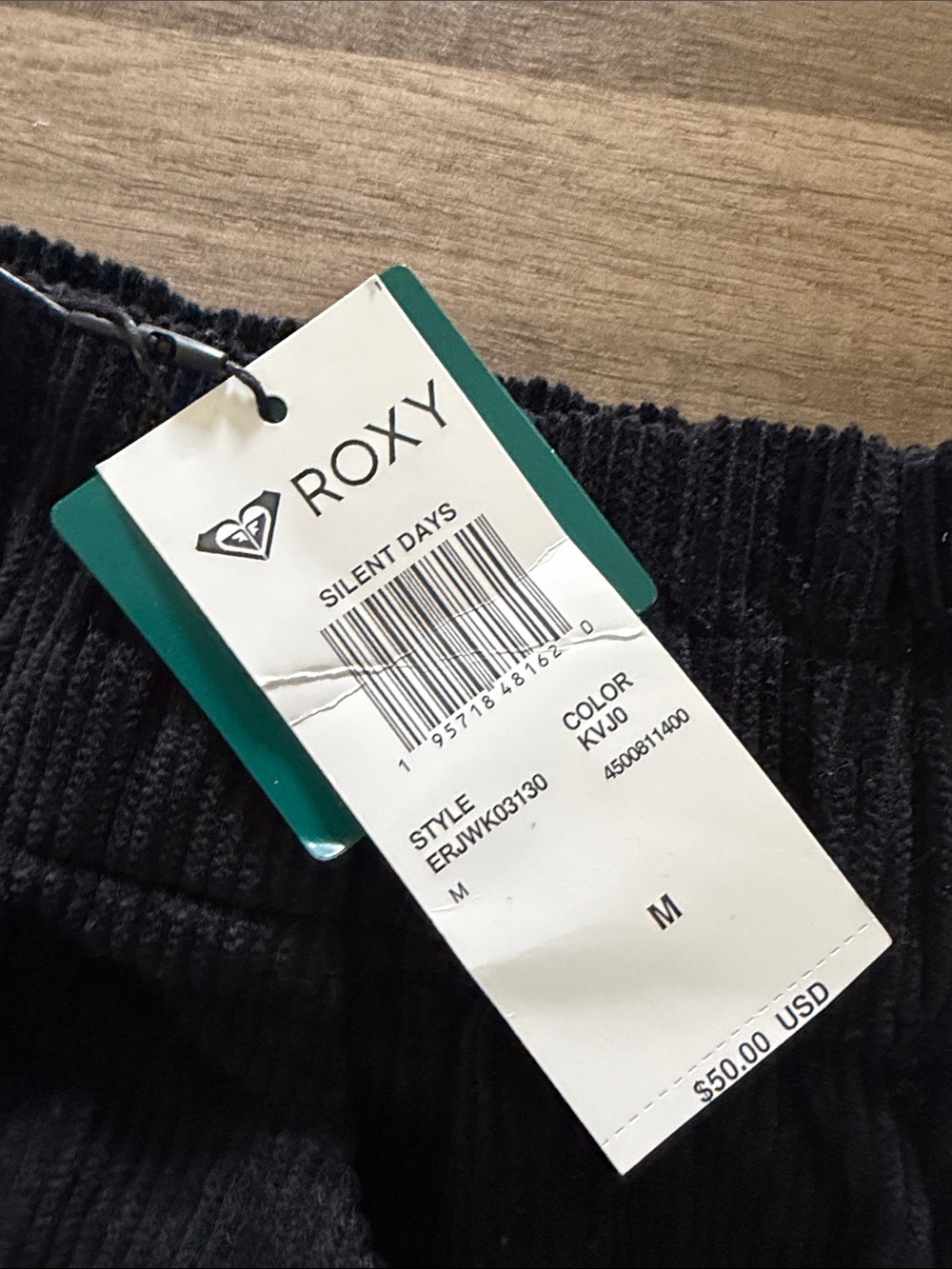 Roxy Black Corduroy Elastic Waist Mini Skirt - Picture 2 of 3